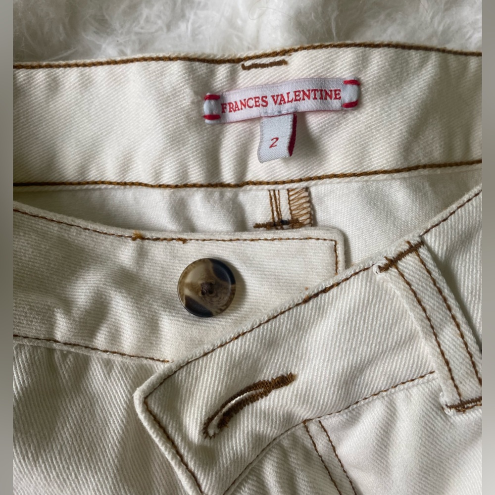 Frances valentine low rise off white jeans